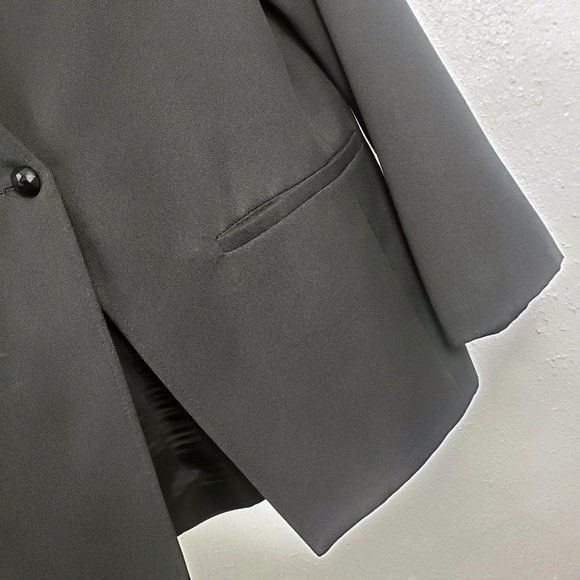 Classic Directions Women's Size 8 Black Lined One Button Suit Coat Jacket Blazer - Picture 4 of 10